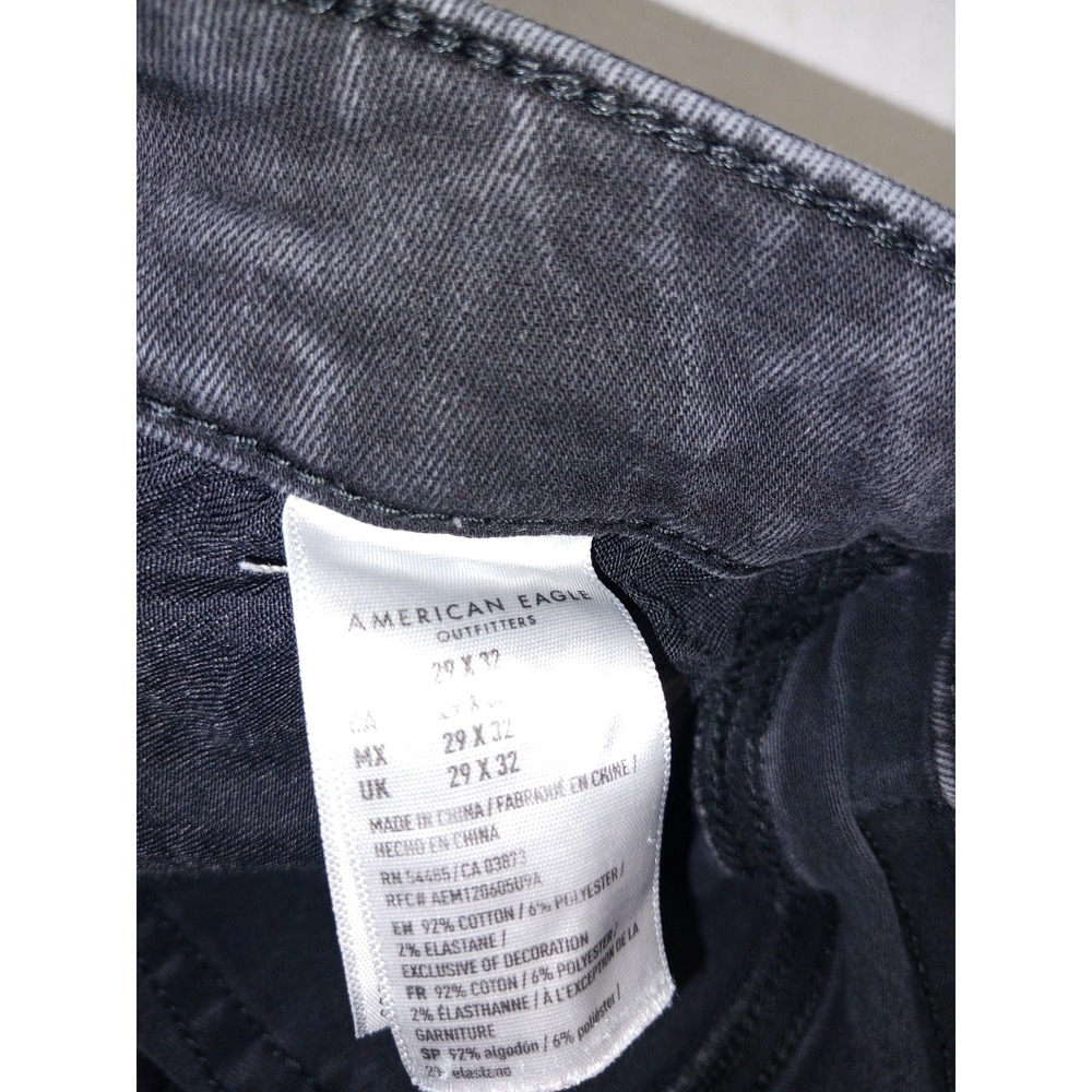 American Eagle Next Level Flex Jeans Mens 29x32 Black Slim Stretch Denim Dark Wa - Picture 9 of 13
